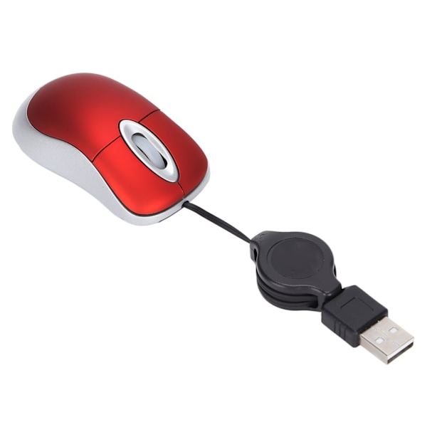Kablet Mus Bærbar 1600DPI Optisk Oppløsning USB-mus 3 Veis Hjuldesign Datarekvisita