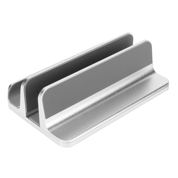 Lodret bærbar stativ Sølvfarvet aluminiumslegering i ét stykke støbt silikonepude Regulerbar base Bærbar computerholder til hjemmet