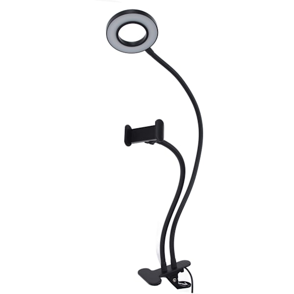 Mobiltelefon Live Lighting 3 Farve Justerbar Vinkel Lys Multifunktion USB Strømforsyning Selfie Ringe Lys