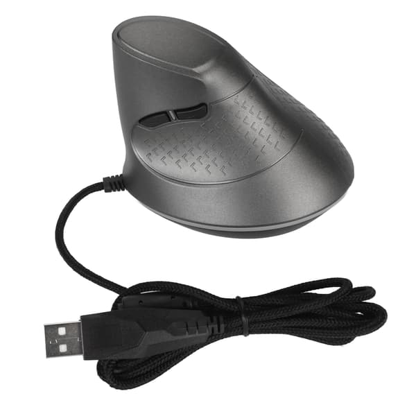 Vertikal mus 7 programmerbare knapper RGB 11 lysmoduser Justerbar DPI Kablet ergonomisk vertikal mus for spillere Grå