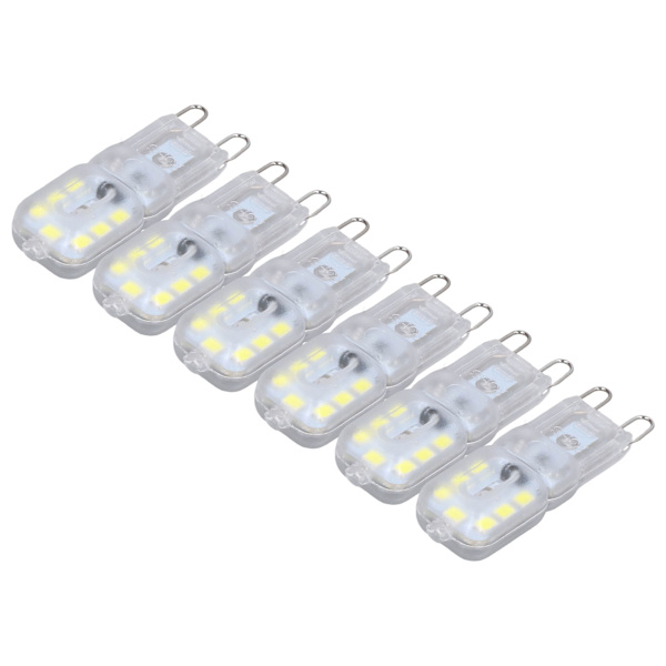G9 pære dæmpbar øjenbeskyttelse energibesparende 14 LED'er 3W lyspære til lysekrone bordlampe 6 stk varmt lys 220V