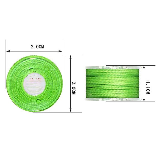 25-pakning 10m x 0,55 mm fargerik vokset tråd for armbåndfremstilling - rundt polyestertau for smykkelaging