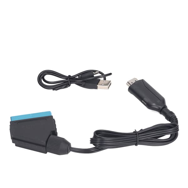 SCART til HD Multimedia Interface Konverter 720P 1080P SCART HD Multimedia Interface Konverter til VCR VHS DVD Sort
