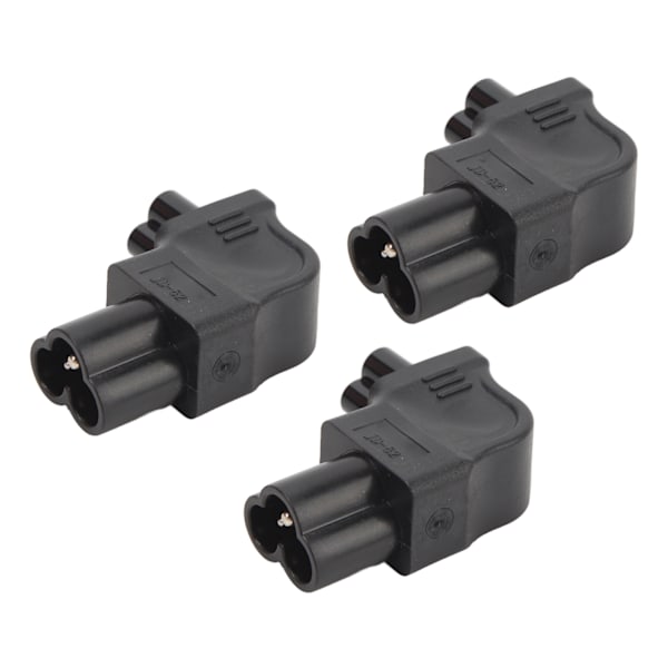 IEC320 C6 till C5 power hane till hona rätvinkel power Adapter för skrivarskanner 3st 250V