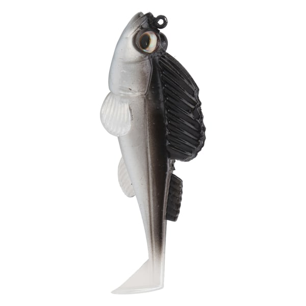 Deep Running Soft Bait Jumping Paddle Tail 75mm/13g Anti-hanging bund Fake Soft BaitSort Sølv