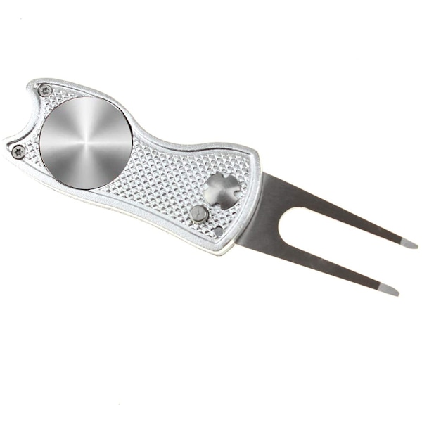 Bärbar Golf Divot Tool Golf Green Reparation Pitch Fork Ball Marker Träningsverktyg