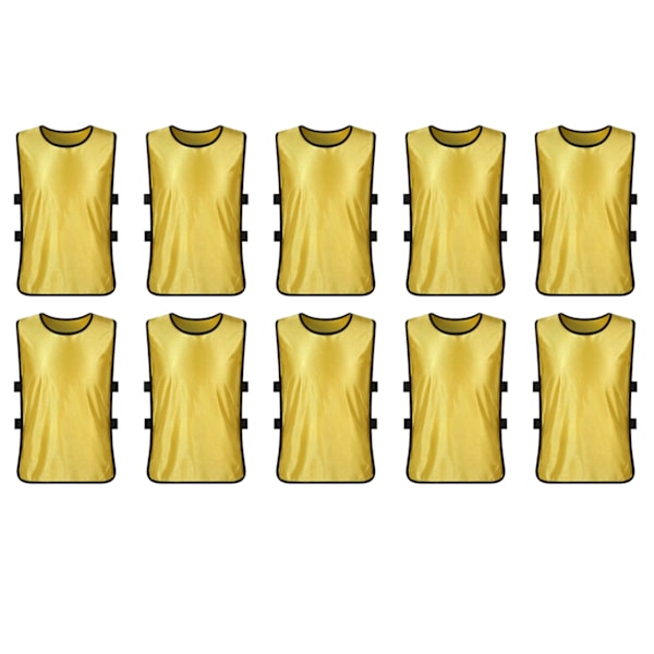 Träningsväst för Fotboll Basketboll Scrimmage Lagträning Västar Pinnies Tröjor för Ungdomar Vuxna Fotboll Volleyboll Sport Gult Vuxna Fri Storlek