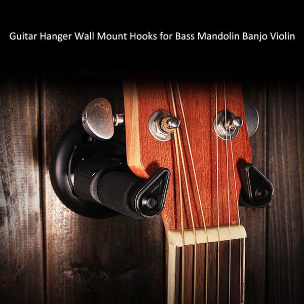 2 st. väggfästen i ABS-plast för gitarr, bas, mandolin, banjo, fiol