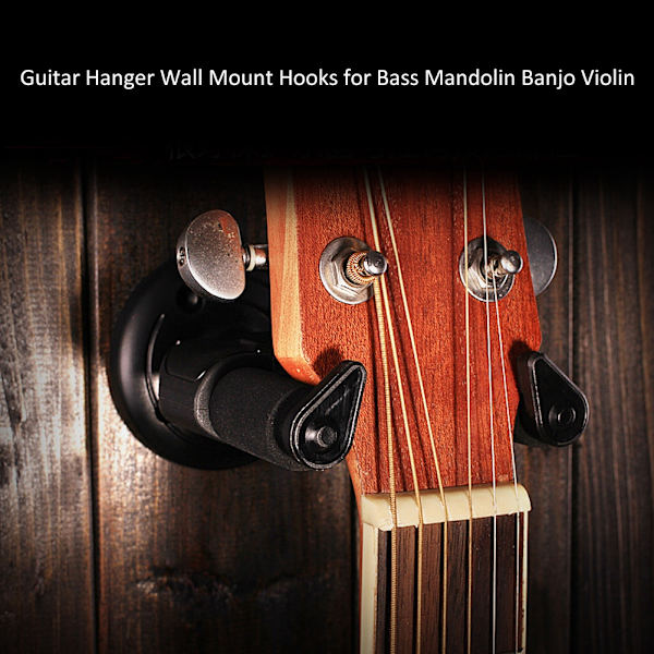 2st Kvalitets ABS Gitarrhängare Väggfäste Krokar för Bas Mandolin Banjo Violin