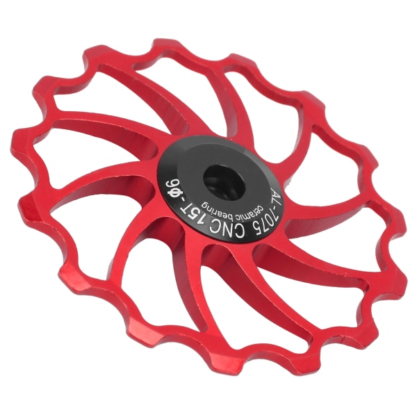 MEIJUN bagskifter styreskive hjul 15T keramisk leje til folde mountainbikes rød