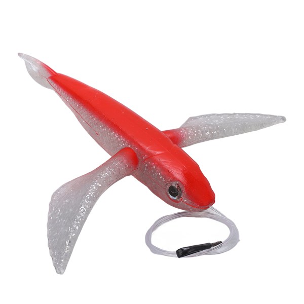 Simulering Flying Fish Bright Farge Vanntett bærbar Yummy Tunfisk lokker med krok for Marine Tuna Makrell Red