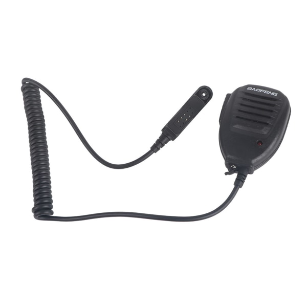 Bærbar vandtæt med lampe Walkie talkie håndmikrofon til BF-A58/BF-UV9r BF-9700 (sort)