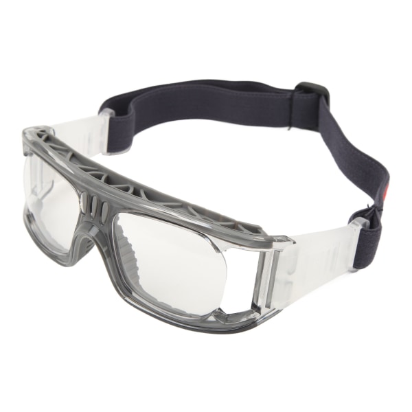 Sportsbrille Slagfast, tågesikret sikkerhedsbasketballbriller med justerbart bånd til løb, cykling, grå