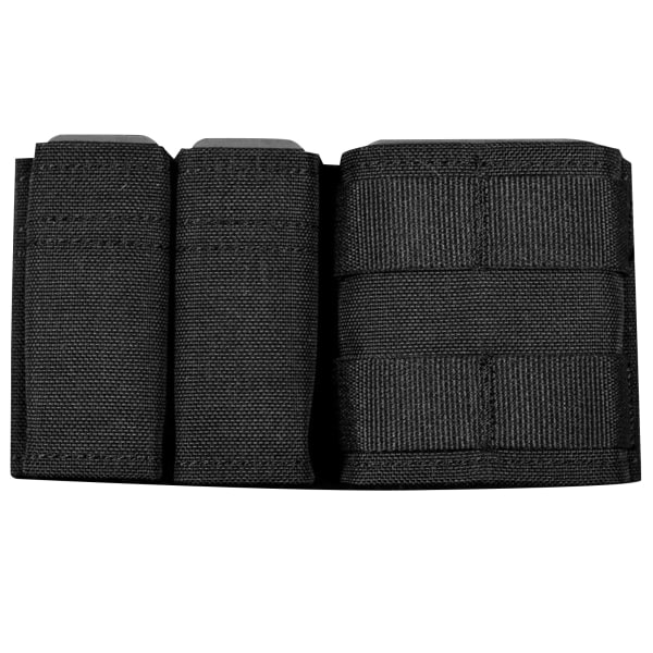 Militærtilbehørsveske med Molle-innsats mattduk og nylonklut Multifunksjonsbeltepose for utendørs svart