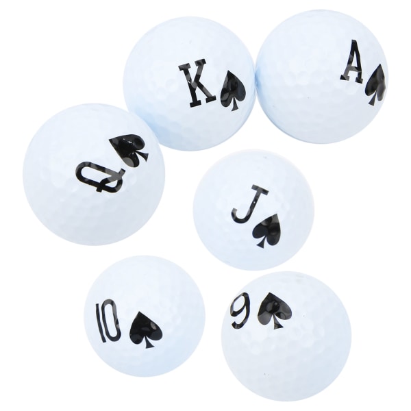 6 stk langdistance golfbolde dobbeltlags svingende øvelsesbolde til golfspil