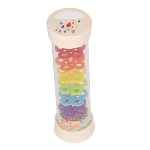 Regnsticka i Trä, Regnskapare Leksak, Musik Upplysning, Hand-Öga Koordinationsträning, Leksak för Tidig Utbildning, Stor (19cm/7.5in)