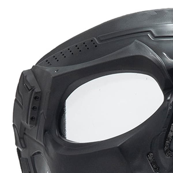 Rideansiktsmaske Briller Skull Form ABS Ramme PC Linse for Øyebeskyttelse
