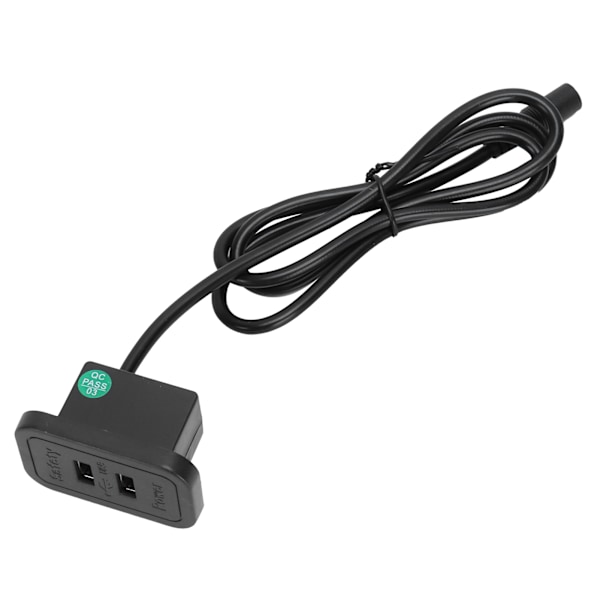 Lenestol Lader med Dobbel USB-port 5V 2A for Skrivebord Sofa Seng Møbler Svart EU 100‑240V