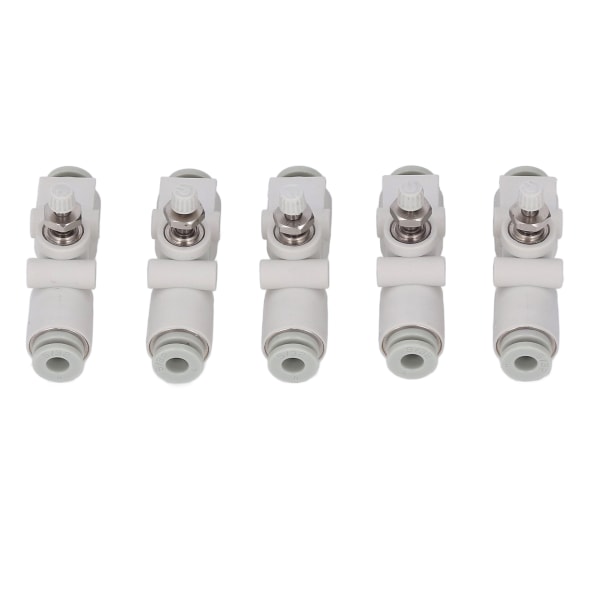 5 stk. gasspjæld lige igennem PVC reguleringsventil pneumatiske fittings til 4 mm rørdiameter