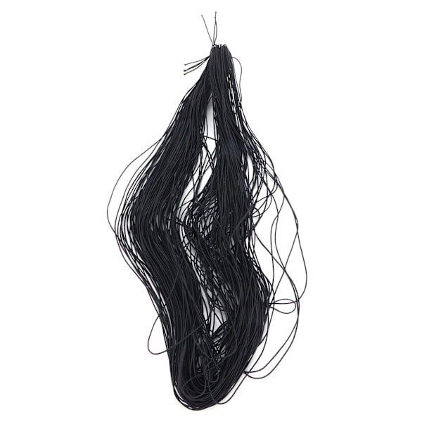 100m pyöreä elastinen nauha Tag Rope DIY rannekoru helmiköysi linjan lisävarusteet musta