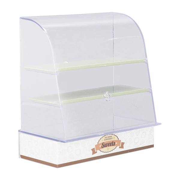 1:12 Dukkehus Kage Vitrine DIY Miniature Bageri Dessert Display Vitrine Model Dukkehus Tilbehør Grøn