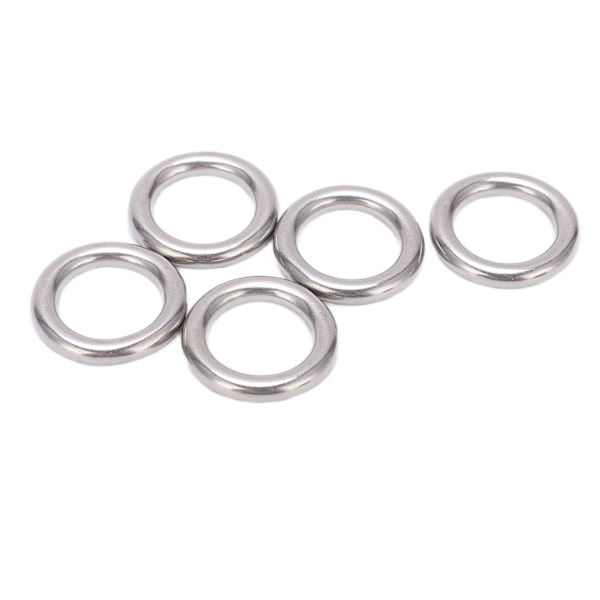 5 stk. 304 Rustfritt Stål Runde O-Ringer Flerbruks Sømløs Sveiset Metall O-Ring for Seiling Dykking 5x20mm