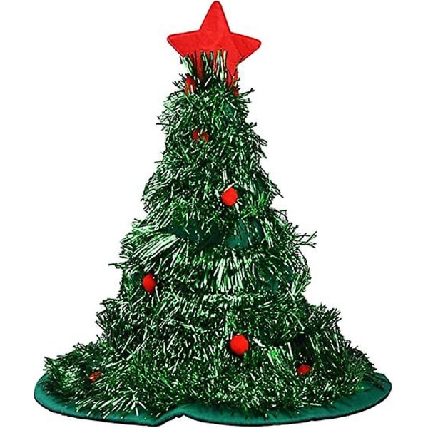 Xianrenge juletrehatt med stjerne for julenyhetsfest Fancy Dress, Grønn, One Size
