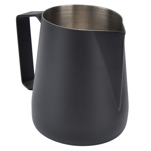 Mjölkskummare Pitcher Tjockare Skummare Kopp 450ml med Spetsig Pip för Kaffemaskin CafeBlack