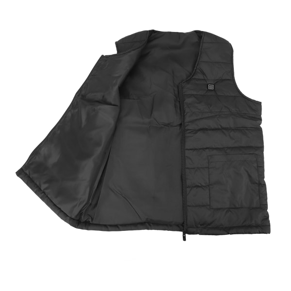 Oppvarmet Vest USB Intelligent Oppvarming 5V Nakke Rygg Mage Midje Varmejakke for Skøyting Ski Jakt Fiske Fotturer XL