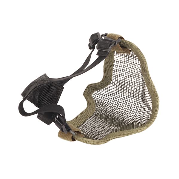 Halv ansiktsmask Skyddande stålmask Sval design 54 till 62 cm Huvudskydd för utomhusaktiviteter Grön