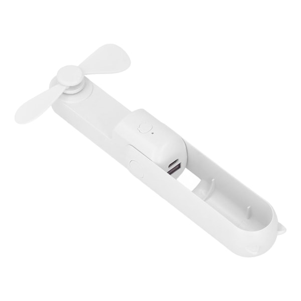 Handhållen Fläkt Vikbar Multifunktionell 1200mAh USB Uppladdningsbart Batteri Portabel Fläkt för Utomhusbruk Vit