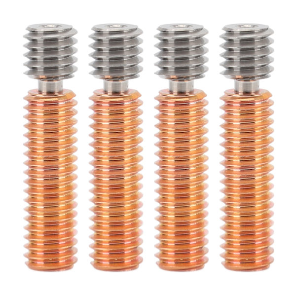 4 stk 3D-printer All Metal Heatbreak Professionel Kobberlegering Ekstruder Halsrør Udskiftning til 3D-printer Tilbehør til MK8