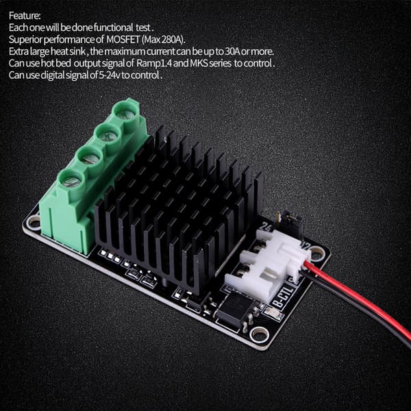 3D-skrivare 30A Mini Värmekontroller MKS MOSFET MOS Modul