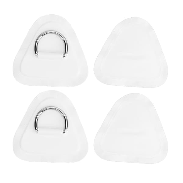 4 st D-ring Patch Rostfritt stål D-ring Pad för uppblåsbar båt Surfbräda Jolle Paddle Board Vit