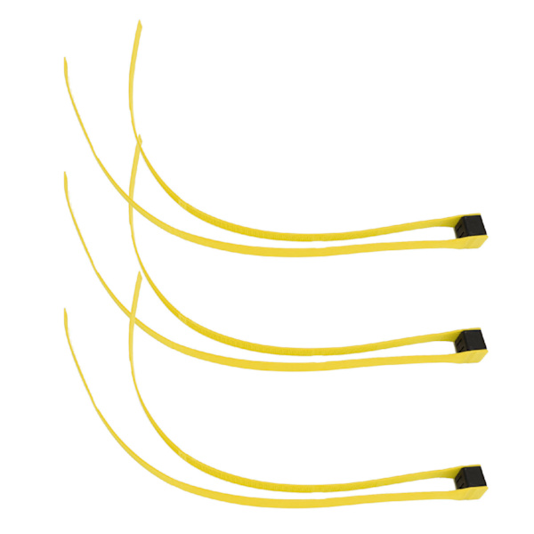 3 st Nylon Kabelband Buntband Självlåsande med Dragring för Utomhussport CS Utrustning Återhållsamhet Gul