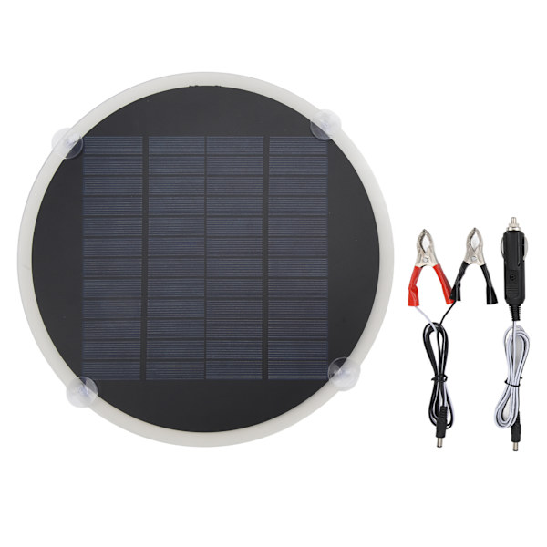 Pyöreä aurinkokennopaneeli Mini monokristallinen epoksilevy Korkea muuntoteho 20W 12V auton akun lataukseen ja sytytykseen