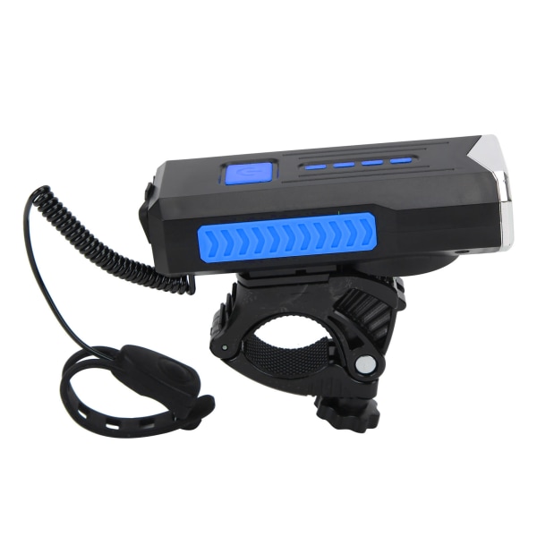 Sykkel Front Light Sykkel Vanntett lommelykt Horn Advarsel USB Oppladbar for CyclingBlue