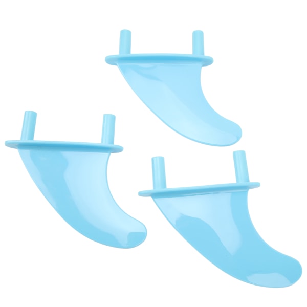 Surffilaudan räpylät Pehmeä Tri Fin Set PVC-muovi surffaukseen vesiurheiluun, ruuveilla Sininen