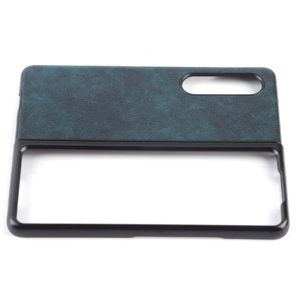 Affärsskal i Läder med Mönster för Samsung Galaxy Z Fold 3, Stötsäkert, Blå