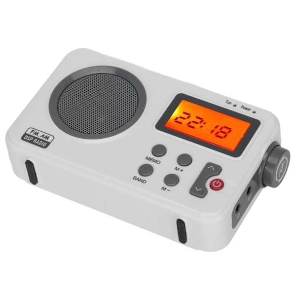 LCD Radio Kannettava AM FM Subwoofer HIFI Radio Tukee Näyttötaajuuskelloa Taustavalotoiminnolla