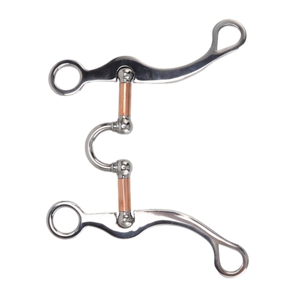 Heste Snaffle Bit Rustfritt Stål Rose Gullbelagt Heste Kneble Løs Ring Utendørs Hage Dyrking Heste Munn Bit