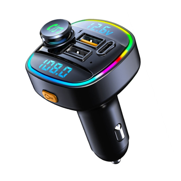 FM-sender Bluetooth Dobbelt USB Billader 7 Farver Højtydende Stereo Universal Pasform til Biler