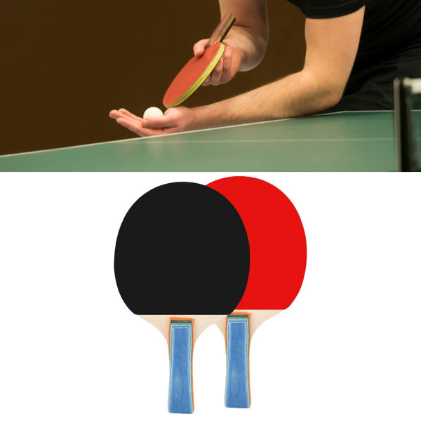 2st Bordtennisracket med 3 Pong Ball Bord Pong Ball Paddle Set för Gym Sporting