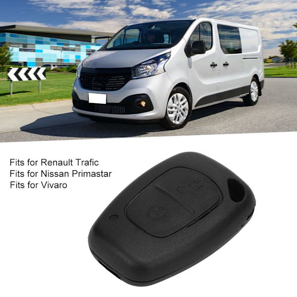 2 Knapper Fjernbetjenings Nøglehus Dæksel Udskiftning Passer til Renault Trafic