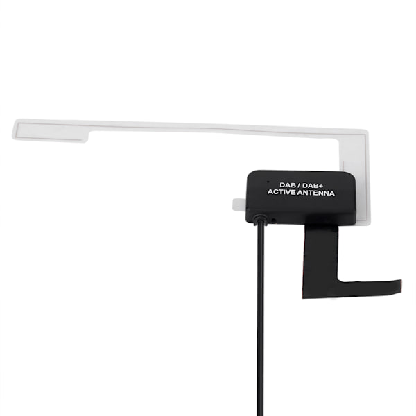 DAB / DAB+ Digital Bilradio Aktiv Antenn Aerial SMB Höger Vinkel Glasfäste