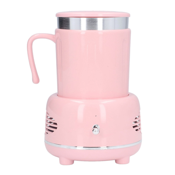 Kyl- och värmekopp, enkel att använda, snabb kylning och uppvärmning, aluminiumkropp, stabil, halkfri, kaffevärmare för kaffebjörn, rosa