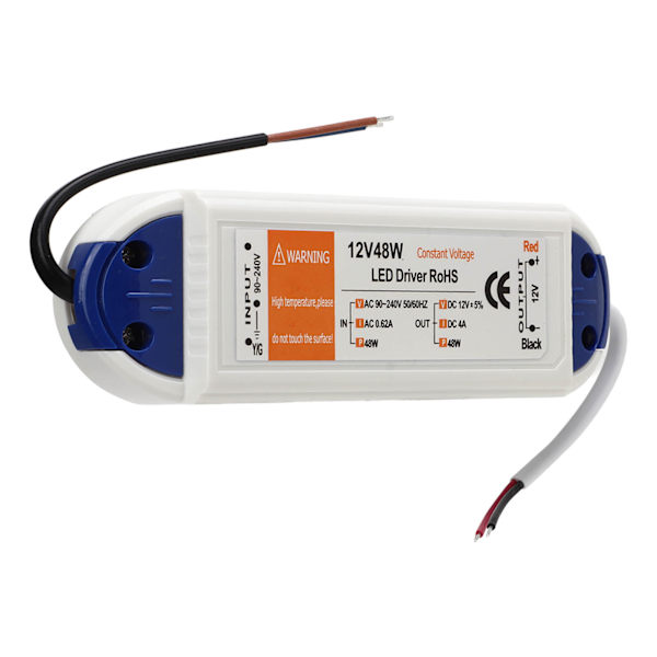 LED-strömadapter 0,62A AC90‑240V till DC12V LED-transformatoradapter LED-drivrutin för hembelysning 4A 48W