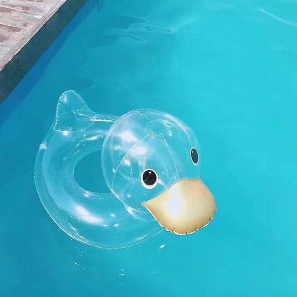 Gjennomsiktig Duck oppblåsbar svømmering for barn