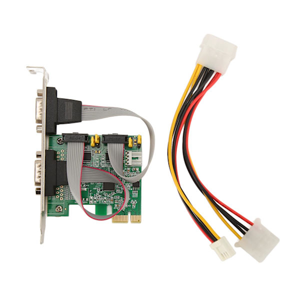 PCIe RS232 seriel adapterkort 2 port udvidelseskort PCI Express RS232 serielt værtscontrollerkort til Windows til Linux