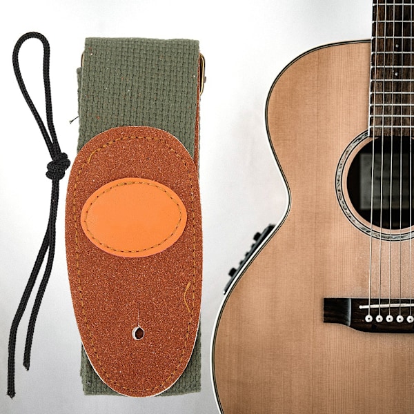 Høykvalitets universell gitarstropp for elektriske/akustiske gitarer bass (militærgrønn)